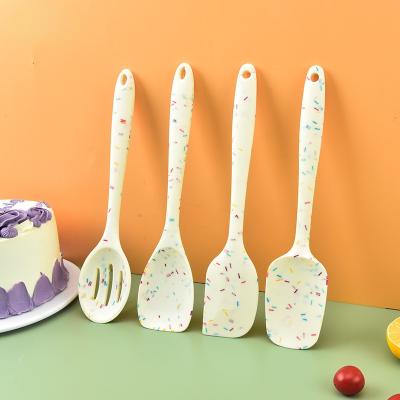 China Viable Hot Sale Food Grade Approved Mini Kitchen Spatula Set Silicone Custom Spatula With Embossed Logo for sale