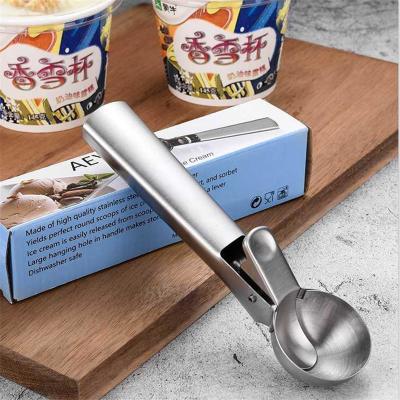 China Universal Kitchen Tools Scooper Stainless Steel Ice Cream Cookie Cookie Ice Cream Baking Scoop for sale