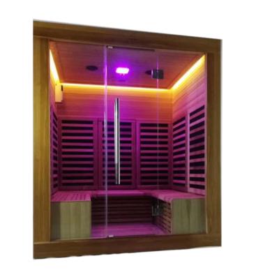 China Computer Control Panel Far Infrared Sauna With Gingham Shower Capsule for sale