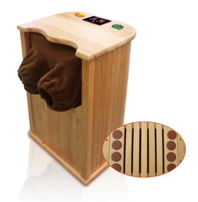 China Portable Dry Far Infrared Computer Control Panel Wooden Foot Sauna With Foot Massager,Carbon Heater for sale