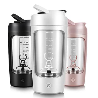 China With Custom Logo Electric Protein Mixer Sports Shaker Bottle 650Ml Plastic Bottle Beater Wholesale Gym Shaker for sale