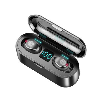 China With Charging Earbuds Headphones Power Bank Case F9 Tws BT5.3 True Wireless Earphone LCD Digital Wireless Waterproof Noise Reduction Quantity for sale