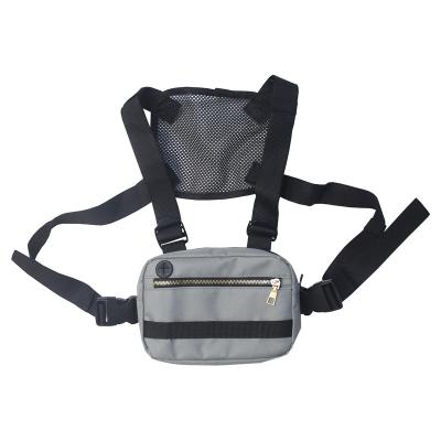 China Fashion large custom polyester cross body outdoor sports sling men unisex vest chest rig bag for sale