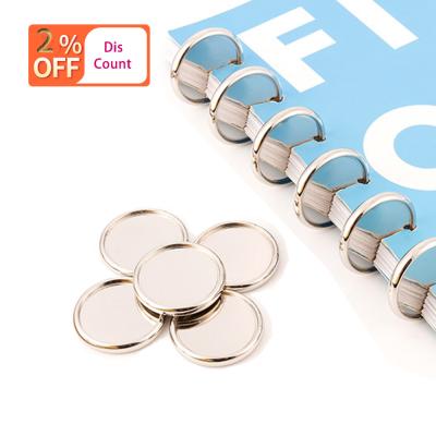 China Gold Heart Binder Rings Mushroom Hole DIY Binder Notebook Round Binding Plastic Disc Buckle Hoop Office Supplies for sale