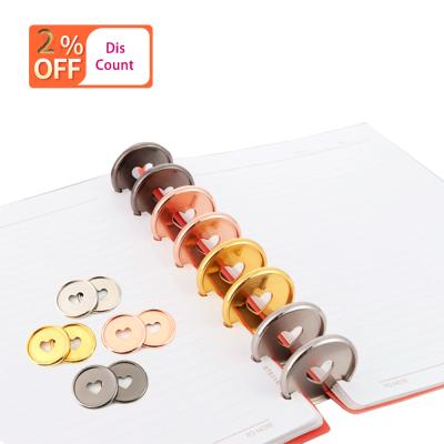 China Planner Disc Buckle Hole Button Notepad Plastic Loose Foldable Disc Notebook Happy Office School Supplies for sale