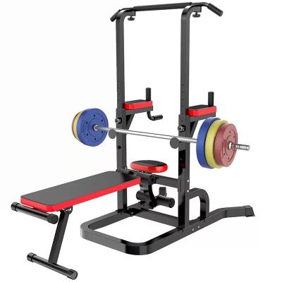 China Fitness Center Gym Wholesale Equipment Multifunctional Fitness Station Gym Pull Up Power Tower Sit Bench for sale