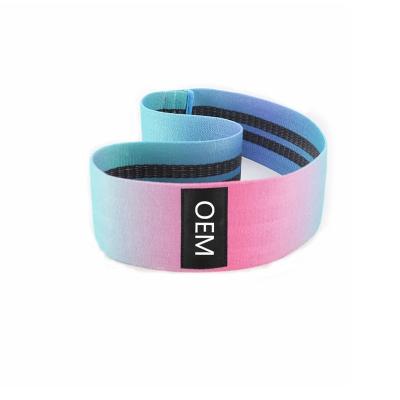 China Fitness Center Custom Logo Fabric Fitness Exercise Resistance Bands Colorful Elastic Hip Circle for sale