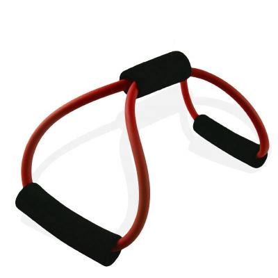 China Durable Home Gym and Bodybuilding Elastic Fitness Latex Non-Slip Resistance Band with Foam Grip for sale