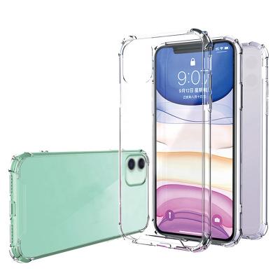 China Anti-falling cantell acrylic TPU soft transparent clear cell phone case for iPhone 12 13 cell phone case for sale