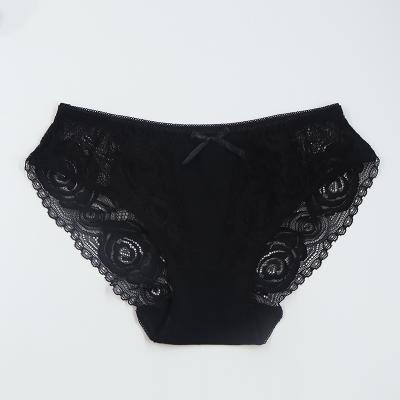 China Factory Price Cotton Antibacterial Cheap Period Wear Underwear With Lace Embellishment Women's Panties for sale