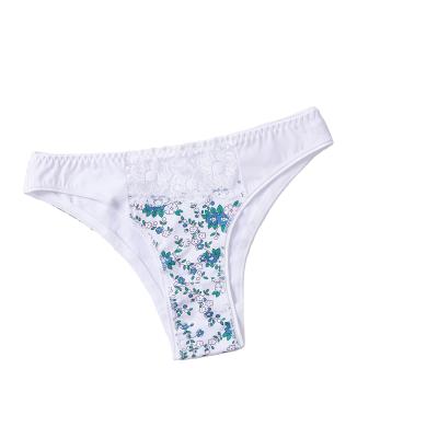 China Cheap Factory Price Antibacterial Using Pure Cotton Underwear With Lace Embellishment Women's Underwear Panties for sale