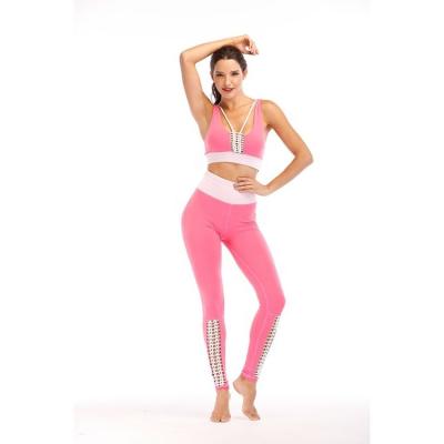 China Antibacterial Fitness Clothing Women Gym Woman Sports Suits Female Sportswear Sporty 2 Piece Set Leggings For Women Sport Wear Clothes for sale