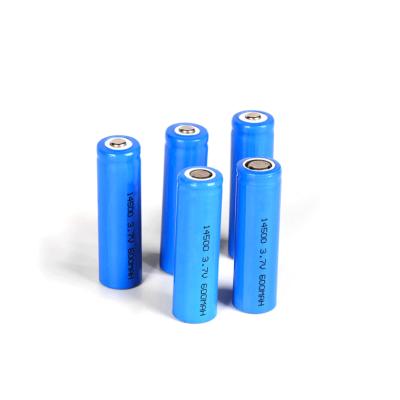 China China Factory Wholesale Icr 3.7 Volt Lithium Ion Rechargeable 600mAh AA Size 3.7v 14500 Li-ion Battery Cell For RC Toy Car 600mah for sale