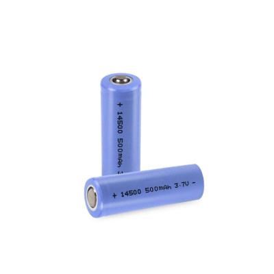 China Toys Icr 3.7 Size 3.7v 14500 Li-Ion Battery Cell Ion Rechargeable 500 mAh Volt Lithium AA For RC Toy Car for sale