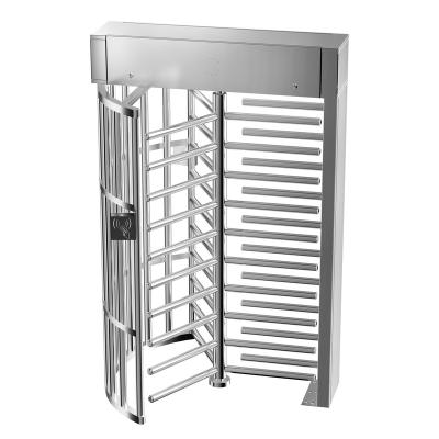 China Office School Park Supermark Subway Semi Automatic Full Height Revolving Turnstile Gate With Access Control System Full Height Turnstile Terminal for sale