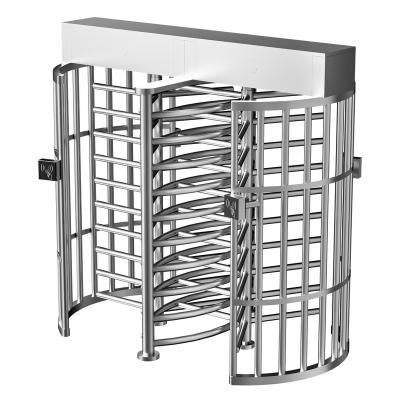 China 304 Stainless Steel Double Channel Three Arms and Semi-automatic Mechanism of Full Height Turnstile Gate for Government for sale