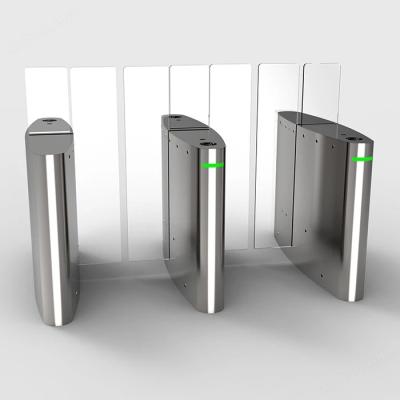 China 304 Stainless Steel Anti-Static Glass Sliding Speed Gates Turnstile With Card Reader Access Control Silding Turnstile for sale