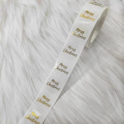 China Factory Wholesale Custom Waterproof Printed Transparent Thank You Personal Label Vinyl Waterproof Cosmetics Gold Foil Sticker for sale