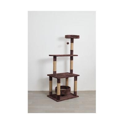 China Super Quality Modern Cats House Wooden Pet Climbing Entertainment Cat Tree For Sale for sale