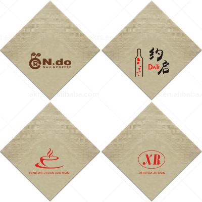 China Blank Design 2 Ply Colored Wood White Printing Pastes Custom Decoupage Dinner Napkin Print for sale