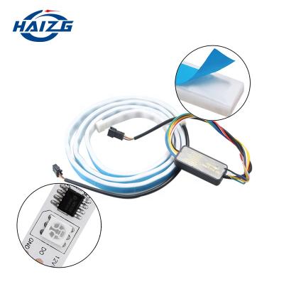 China HAIZG RGB Car LED Strip Tail Light Turn Brake Rear Trunk Warning Signal Led Strip Light Car Tail Lamp for sale