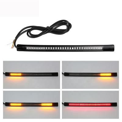 China Bar Strip Brake Stop Turn Signal License Plate Light Integrated 3528 SMD 48 Motorcycle Tail Light With 12V Motorcycle Tail Light for sale