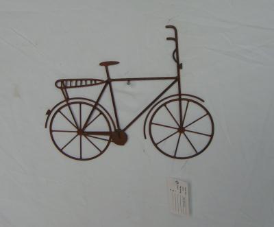 China Wholesale Handmade Iron Art Shape Bike Wall Decoration Antique Metal Bike for sale