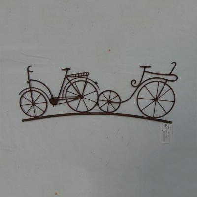 China Bike Metal Home Decor Hanging Arts Bike Shape Restaurant Wall Decoration for sale