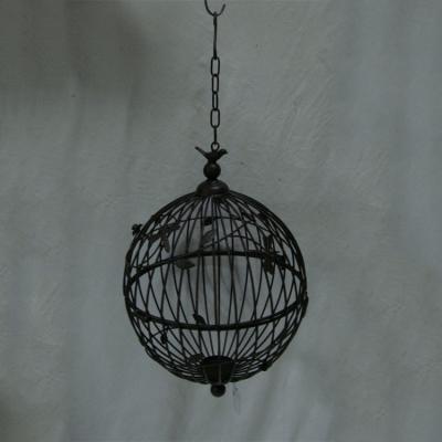 China Metal Customized Round Shape Decorative Antique Decor Wall Hanging Plant Basket for sale