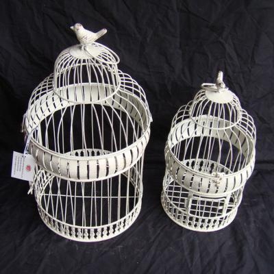 China CLASSIC Luxury Metal Bird Cages White Decorative Vintage Manufacturer Indoor Outdoor Flower Stand for sale