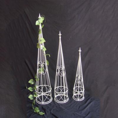 China Easily Assembled Customize Decorative Round Growing Plants Metal Garden Trellis for sale