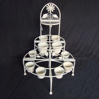 China Wholesale CLASSIC Florist Metal Rack Holder Flower Pot Display Rack for sale