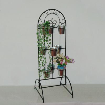 China CLASSIC Garden Balcony Metal Iron Flower Pot Rack Metal Display Plant Racks for sale