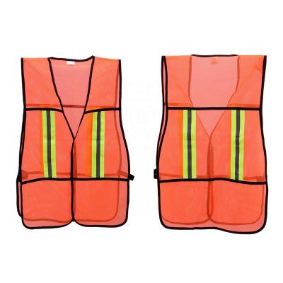 China Reflective Brand Light Yellow Reflective High Visibility 60G/M2 Polyester Mesh Vest 100% Safety Reflective Vest for sale