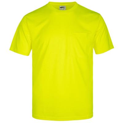 China Hi Strength Safety Breathable Shirt Work Hi Strength Yellow Birds-eye Mesh Reflective Polyester Shirt Custom For Men Summer Construction for sale