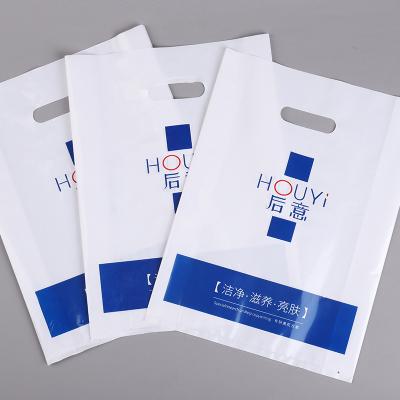 China Recyclable Custom Design Printing Plastic Bags T-Shirt Plastic Shopping Bag With Elastic for sale