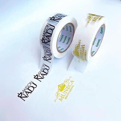 China Cheap Wholesale Custom Clear White Shipping Tape Waterproof Branded Packing Tape With Logo for sale