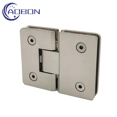 China 90 Degree Easy Durable Safe Brass Corner Installation Flange Glass Hinge For Bathroom Tempered Glass Trims Balustrade Glass Flange for sale