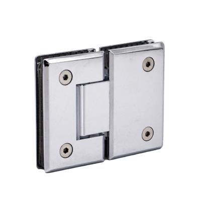 China Durable Easy Installation Good Double Side Glass 180 Degree Hinge 180 Gold Shower Glass Hinge Safe Price for sale