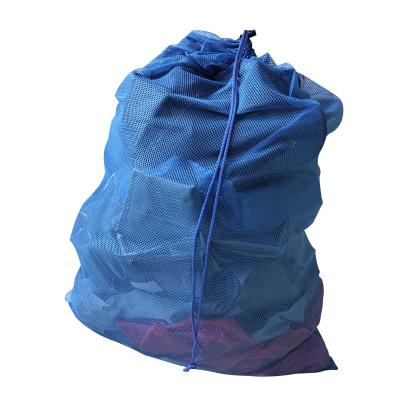 China Foldable Sturdy Wash Bag Commercial Washable And Breathable Drawstring Mesh Laundry Bags for sale