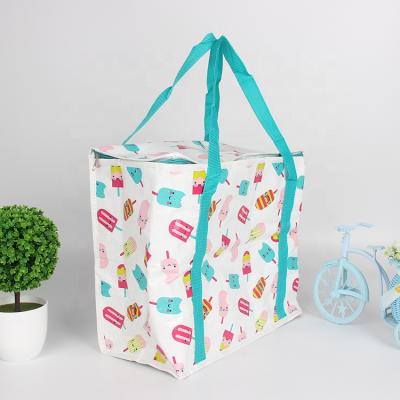 China Wholesale Reusable Cheap Foil PP Laminated Woven Insulated Cooler Lunch Bag For School Kids for sale