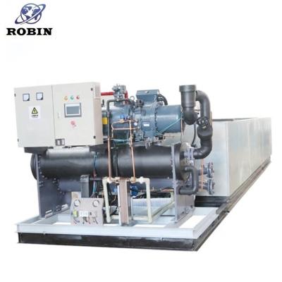 China Lowing teperature ect Fish-chilling factory price brine salt water brine block ice machine 20ton per day for sale