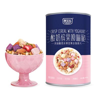 China Natural High Quality Nutritious Nuts Dried Fruit Yogurt Food Mixed Breakfast Cereal For Workers 400g for sale