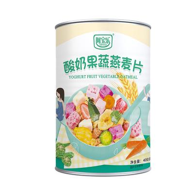 China Oatmea China Nutrition Big Blocks Natural High Quality Yogurt Fruits And Vegetables Crunchy Instant Nut Baked Oatmeal Cereal 400g for sale