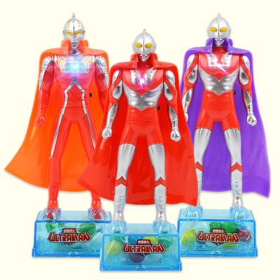 China Toy Wholesale Cartoon Luminous Moving Candy Toy Ultraman Luminous Toy For Children for sale