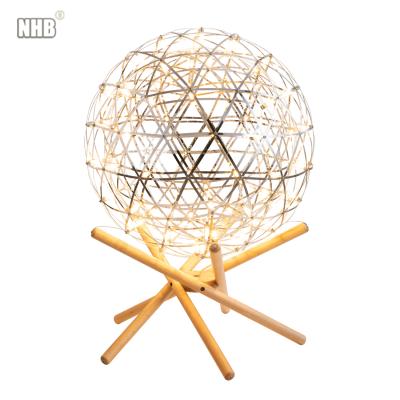 China Modern Home Decorative and Hotel Star Burst Stainless Steel LED Ball Table Lamp and LED Floor Lamp for Bedroom Living Room for sale