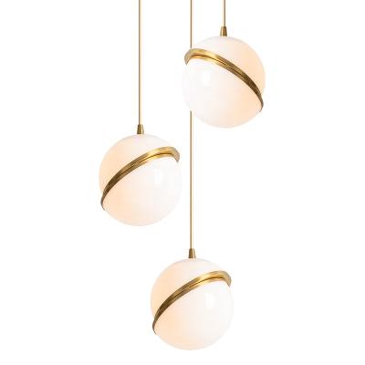 China Modern Hot Selling Dislocation Droplight Led Pendant Light Nordic Design Spherical Luminous Pendant Lamp for sale