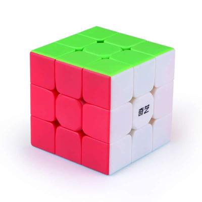 China NEWEST QiYi Cheapest Warrior S 3x3x3 FLASHING magic puzzle color stickerless educational gear printed cube toys for kids education for sale