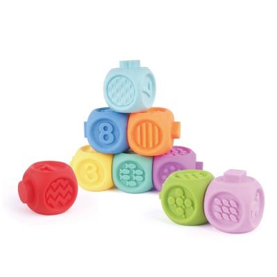 China molar teeth shape matching ability tactile play disassemble soft toys baby building block 30.2*6*23cm for sale