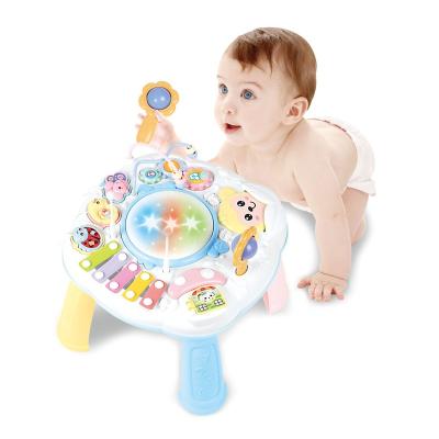 China New Light Multi Infant Multi Toy Music Beads Speed ​​Drum Hand Piano Function Baby Toys Table Games for sale